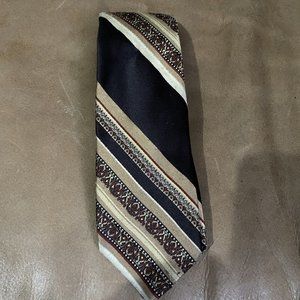 Tie Brown striped Necktie Vintage Schlesinger's Mens New York